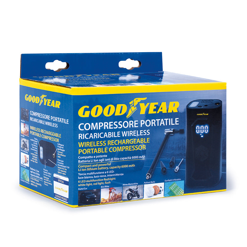 ЦИФРОВ ПРЕНОСИМ АКУМУЛАТОРЕН КОМПРЕСОР GOODYEAR
