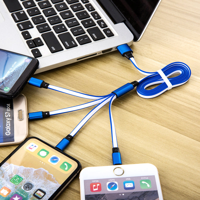 Заряден кабел 4 в 1 2 USB За Type-C, микро USB