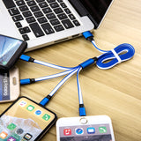 Заряден кабел 4 в 1 2 USB За Type-C, микро USB