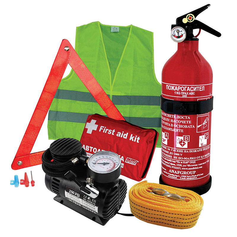 Автокомплект 6 в 1 - AUTO EMERGENCY KIT